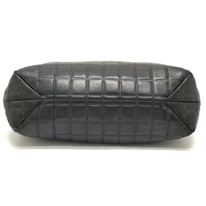 Chanel Shoulder Bag Chocolate Bar Lambskin Black