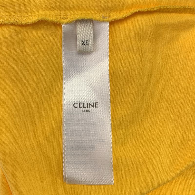 Celine - Over Silhouette Logo Loose T-shirt Cut And Sewn - XS - Yellow - Men's