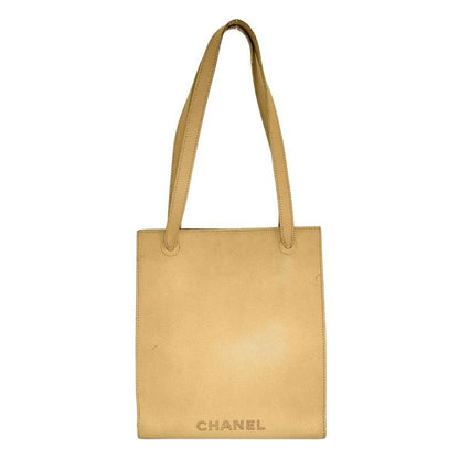 Chanel Logo Leather Women's Shoulder Bag