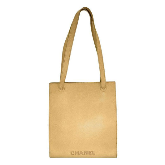 Chanel Logo Leather Women's Shoulder Bag