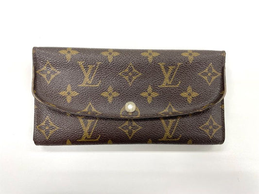 Louis Vuitton Monogram Portefeuille Emilie Zipper Long Wallet M41943 Brown ×
