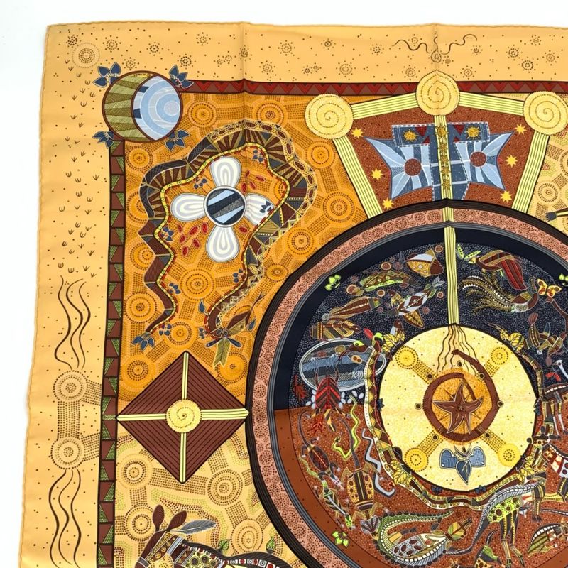 Hermes Silk Scarf Carre 90 REVE D'australie Australian Dream