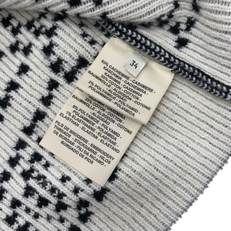 Hermes Top Cashmere Cotton Black White Brid De Gala Embroidery