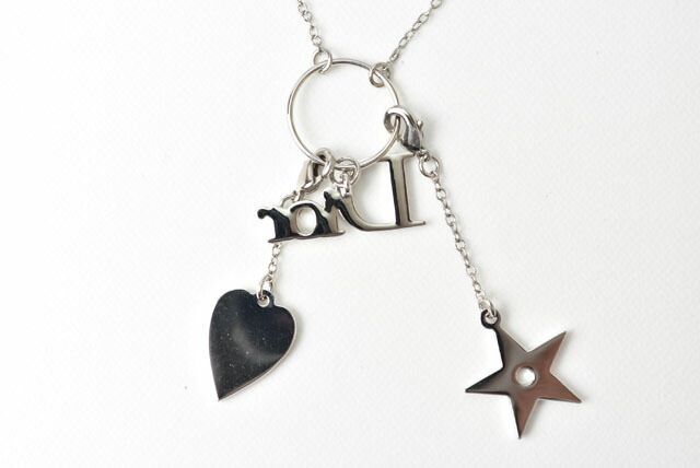 Christian Dior Necklace Vintage Christian DIOR Logo Star Heart