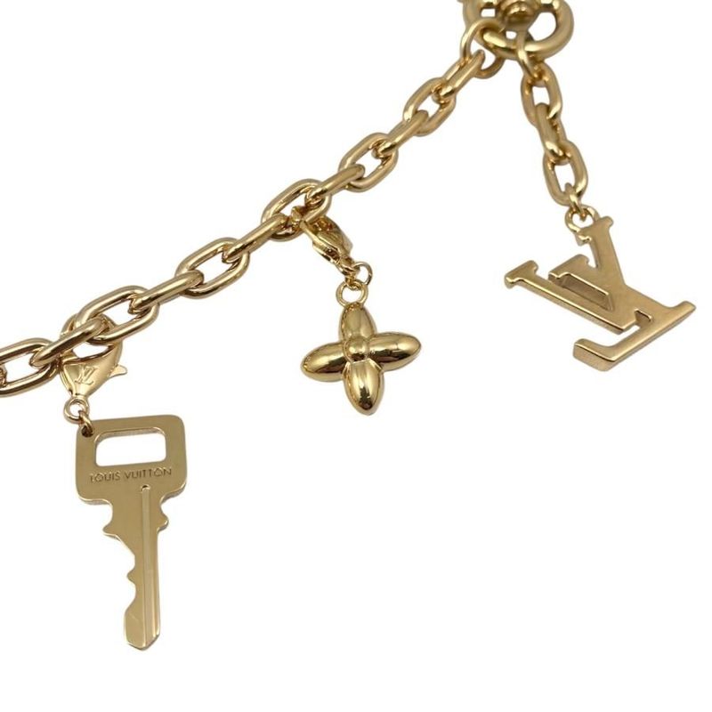 Louis Vuitton Bag Charm - LV Charm M02943 Monogram - Flower Padlock Gold Louis