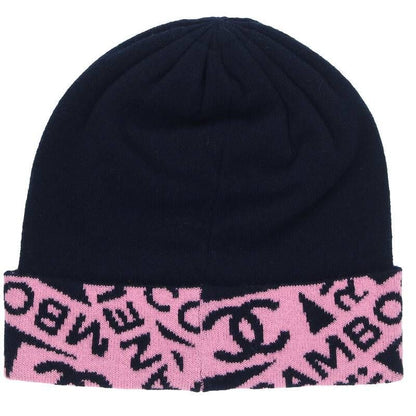 Chanel 24SS Logo Cashmere Blend Knit Cap Beanie Women