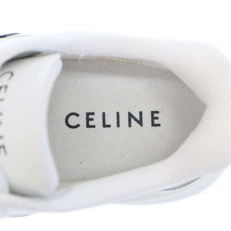 Celine Runner Low Lace-Up Sneaker Low Cut Leather Sneaker Cr-02 White 36