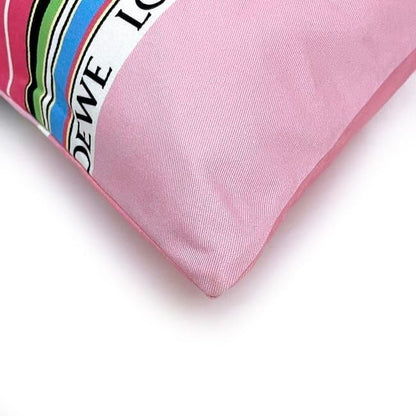 Loewe Drawstring Bag Ec22948 Pink Stripe Excellent Condition Large