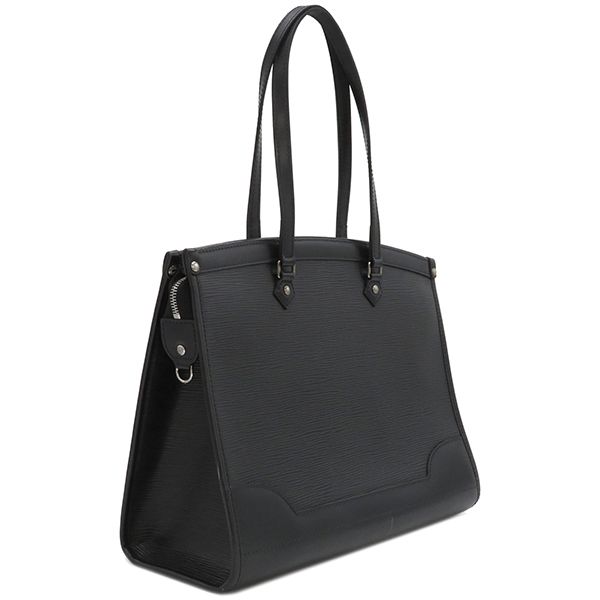 Louis Vuitton Tote Bag Madeleine GM Epi Leather Black Silver Hardware Black