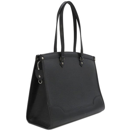 Louis Vuitton Tote Bag Madeleine GM Epi Leather Black Silver Hardware Black