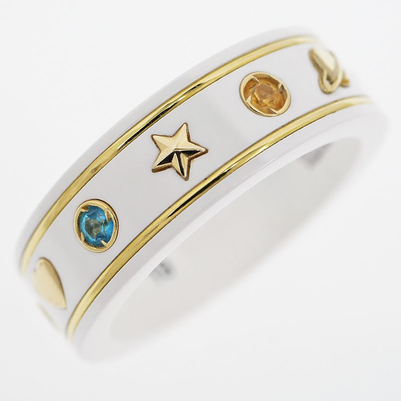 Gucci Icon Ring With Gemstone White Zirconia 750yg Gold No 18 Jewelry -