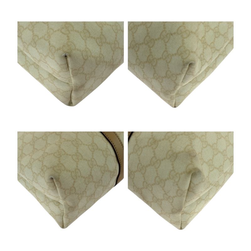 Gucci Beige Brown Gold Hardware GG Supreme Canvas 223668 Business Bag Tote