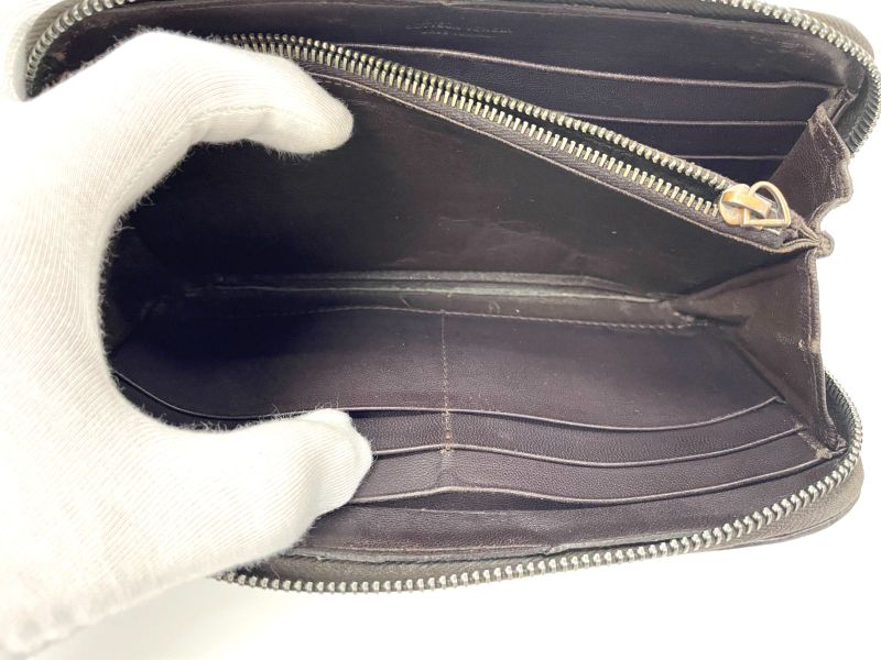 Bottega Veneta Intrecciato Leather Round Zipper Long Wallet Long Wallet