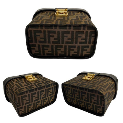 Fendi Zucca Pattern Logo Leather Canvas 2-Way