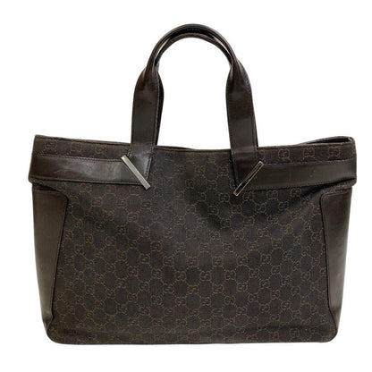 Gucci 73982 GG Pattern Tote Bag Cabas  Brand Shoulder Fashionable Laptop Brown
