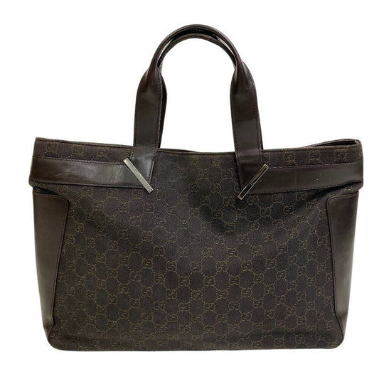 Gucci 73982 GG Pattern Tote Bag Cabas  Brand Shoulder Fashionable Laptop Brown