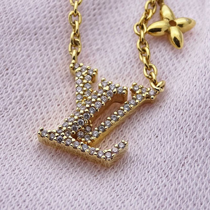Louis Vuitton Necklace Women's Brand Collier LV Iconic Gold M00596 Rhinestone