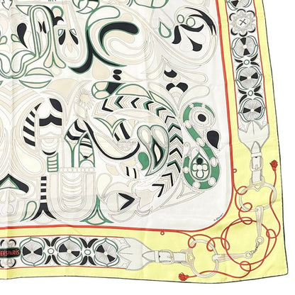 Hermes Carre 140 Large Scarf Silk Folklore Yellow