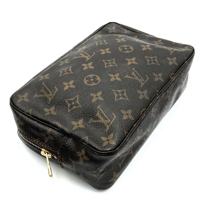 Louis Vuitton Trousse Toilette 23 M47524 Clutch Bag Monogram Canvas Brown Ladies