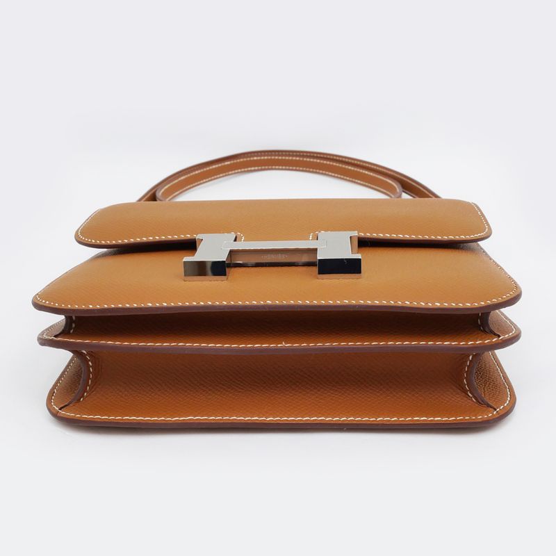 Hermes Constance Mini Miroire Gold K Engraved Epson Shoulder Bag Brown