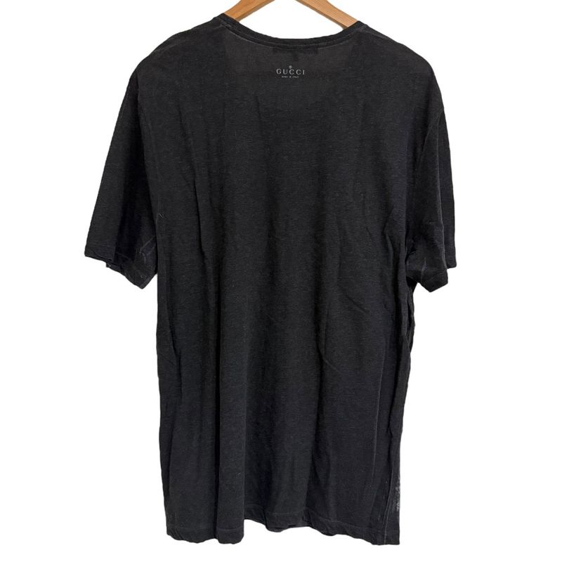 Gucci I Love You Short Sleeve T-Shirt Size XL Charcoal Gray Men's Used
