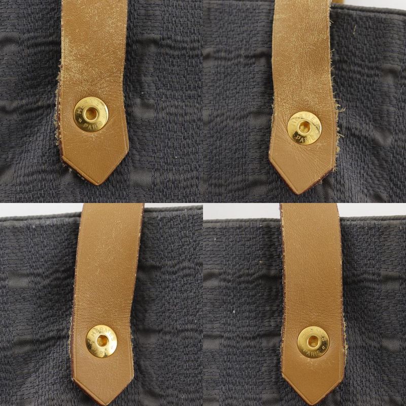 Hermes Amedava Cabas De Poche Long Shoulder Canvas Gray Women's Shoulder Bag