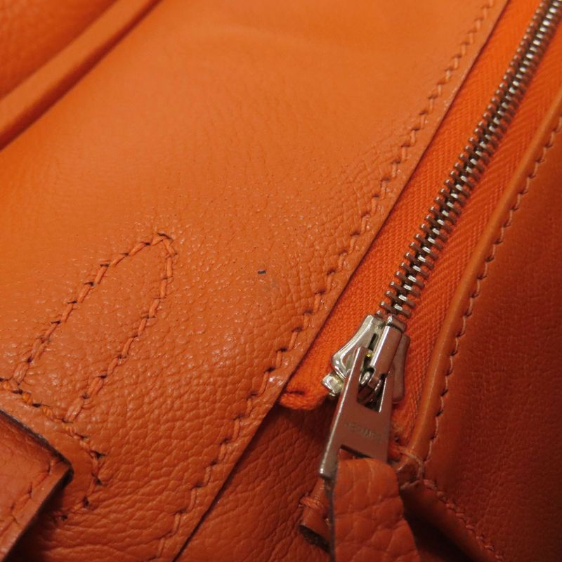 Hermes Birkin 25 Silver Hardware Handbag Togo Women