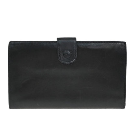 Chanel Long Wallet CC Black Leather Bifold Wallet 77ka922