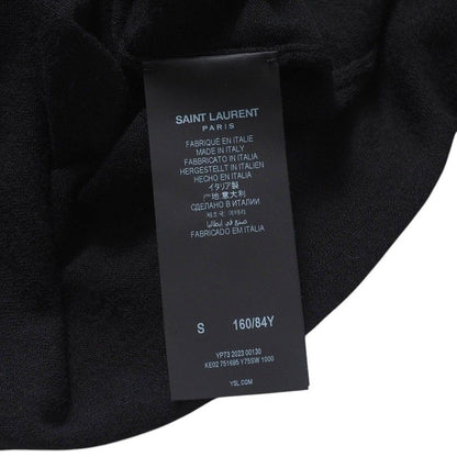 2023Saint Laurent Paris Dress Size S (160 84Y) Knit Dress Draped Wool Black