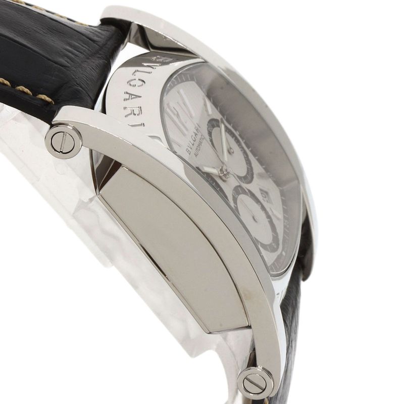 Bvlgari Bulgari Aa48sch Ashoma Watch SS Leather Men's