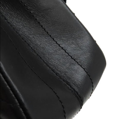 Chanel Shoulder Bag Chevron 2.55 20 Leather Black Silver Hardware Black W Chain