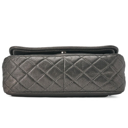 Chanel Matelasse Coco Mark Chain Shoulder Soft Caviar Skin Silver (silver