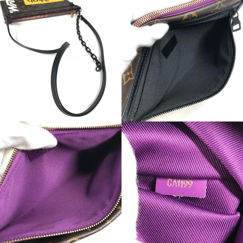 Louis Vuitton Shoulder Bag Flat Messenger M44641 Monogram Canvas Brown