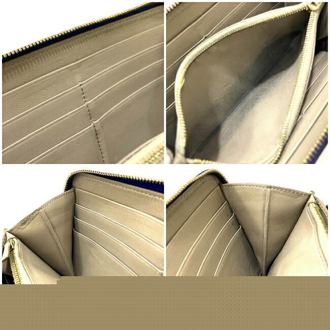 Celine Round Zipper Long Wallet Blue 103973xfl.07in