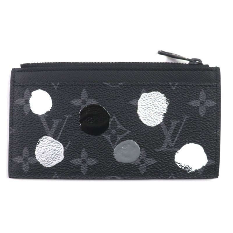 Louis Vuitton Yayoi Kusama M81930 Monogram Eclipse LV YK Coin Card Boulder