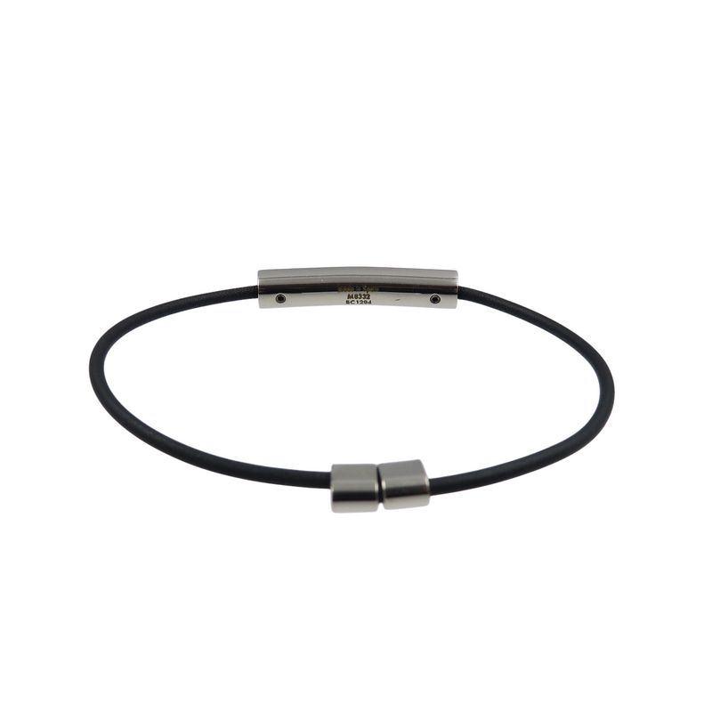 Louis Vuitton Bracelet Chien Zélisse M8332z Calf Leather Metal Silver Black