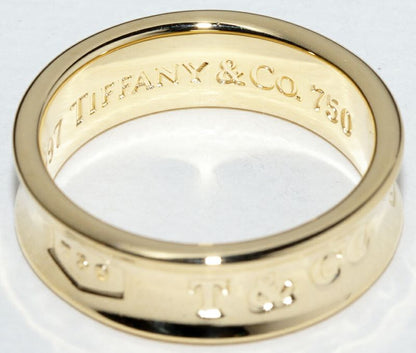 Tiffany & Co Ring 18K Yellow Gold 1837 Medium Ring Width 6mm (024in)