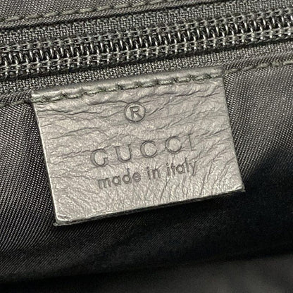 Gucci Shoulder Bag Stripe Line 246067 Black Leather