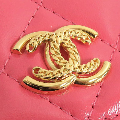 Chanel Matelasse Chain Pochette Salmon Pink Cd0204 Gold Hardware Cuff