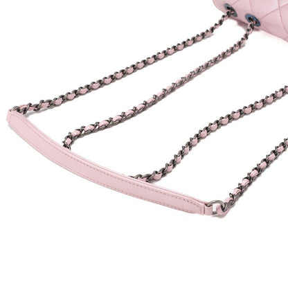 Chanel Chain Shoulder Bag Matelasse Vintage Calf Mini Pink Silver Hardware