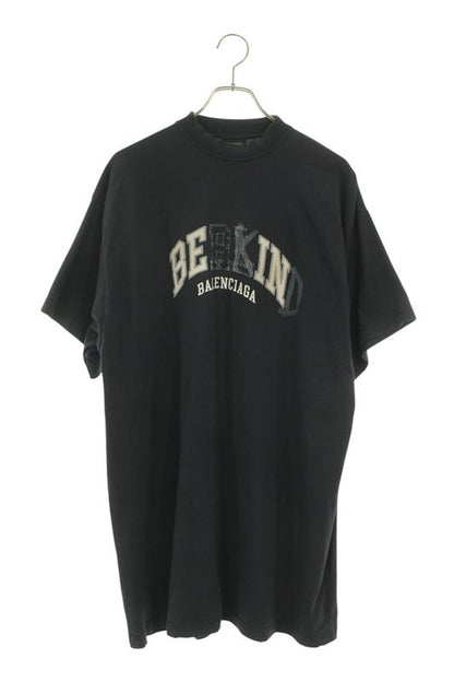 Balenciaga 23AW 739028 Tpvd5 BE KIND Print Damaged T-shirt Men 1