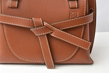 Loewe Handbag Gate Top Handle Mini Shoulder Bag 2way Loewe Bag Leather Brown