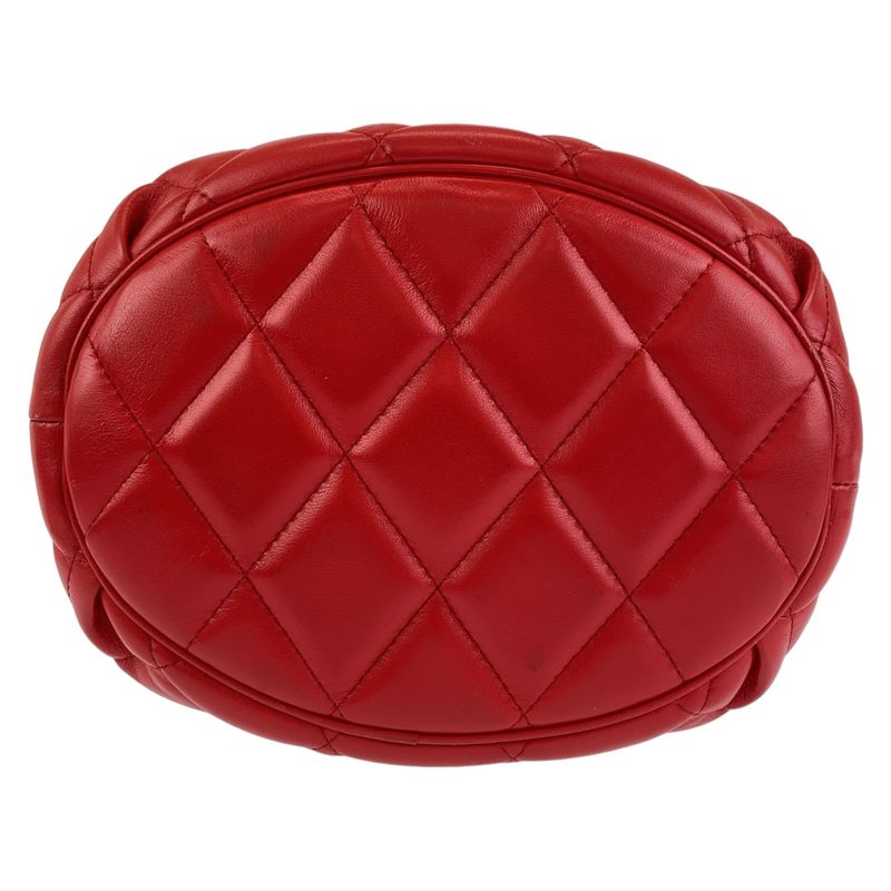 Balenciaga B Bucket Bag Red 600327 Shoulder Bag Handbag 2way Women 504527