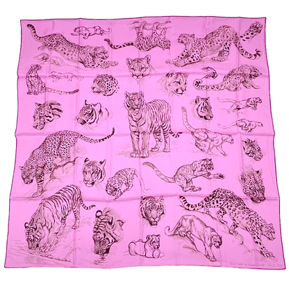 Hermes Carre 90 Silk Scarf Dans L'atelier De Robert Dalet's Atelier Purple