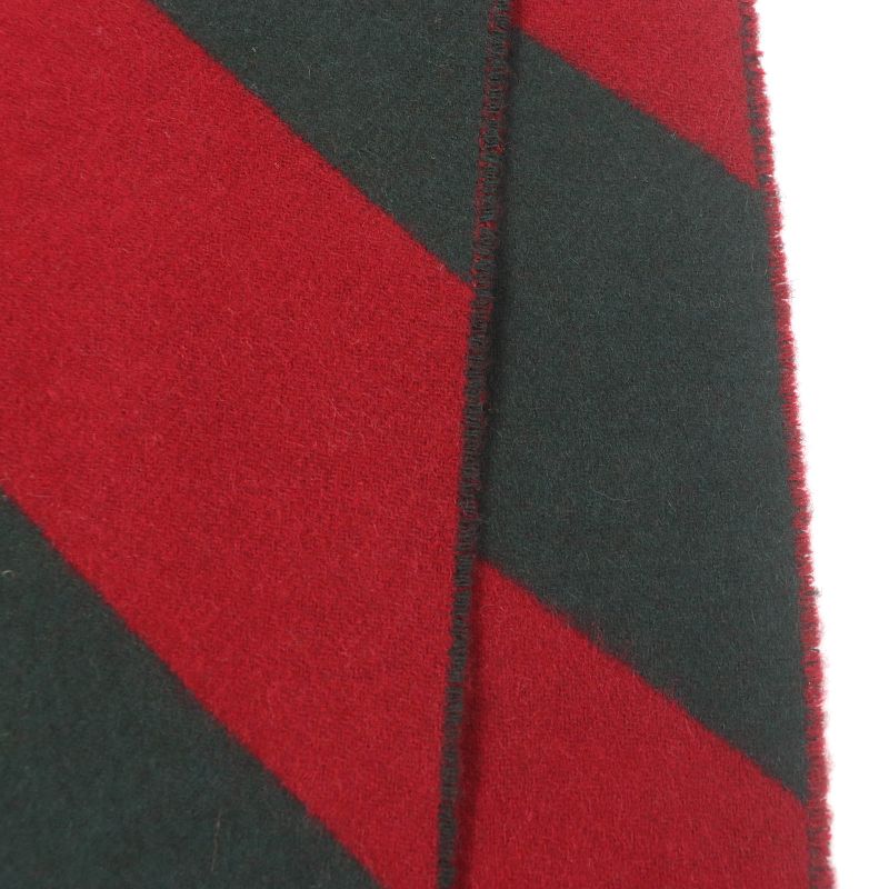 Hermes 100% Cashmere Fringe Shawl Scarf Green Bordeaux With Box Made In