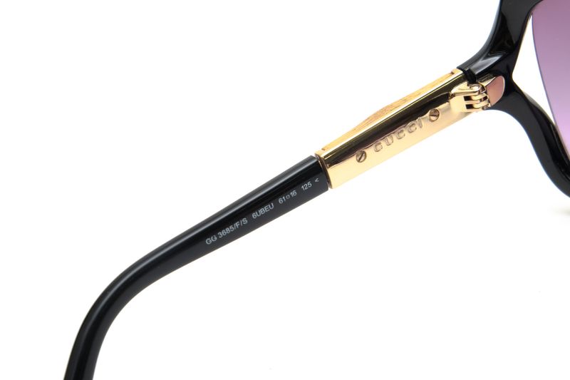 Gucci / Gucci Sunglass Es Glasses Men's Plastic Black Gg3685 Bamboo