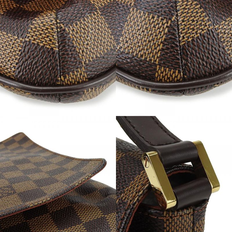 Louis Vuitton Shoulder Bag Musette Tango N51255 Damier Canvas Ebène Brown Gold