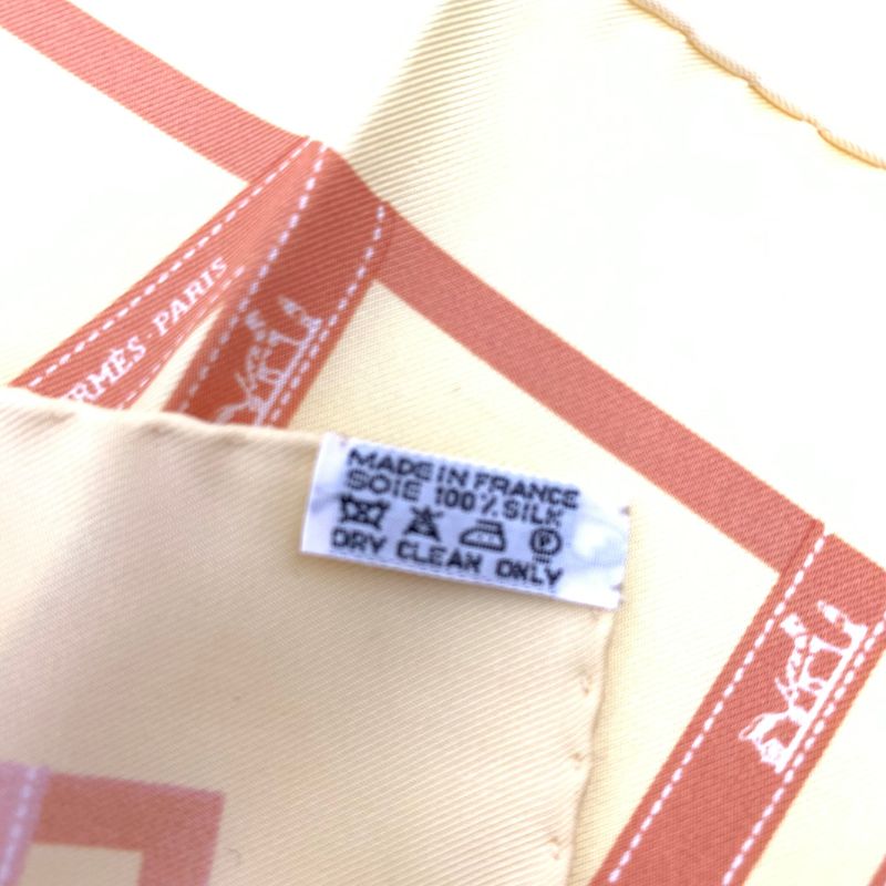 Hermes Scarf Carre 45 Borduc Red White 100% Silk