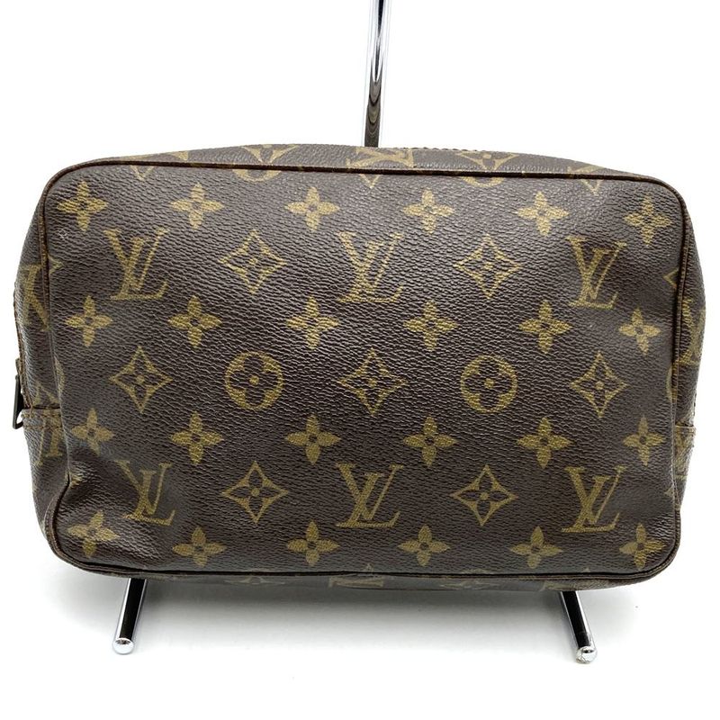 Louis Vuitton Trousse Toilette 23 M47524 Pouch Clutch Bag Brown Monogram Canvas