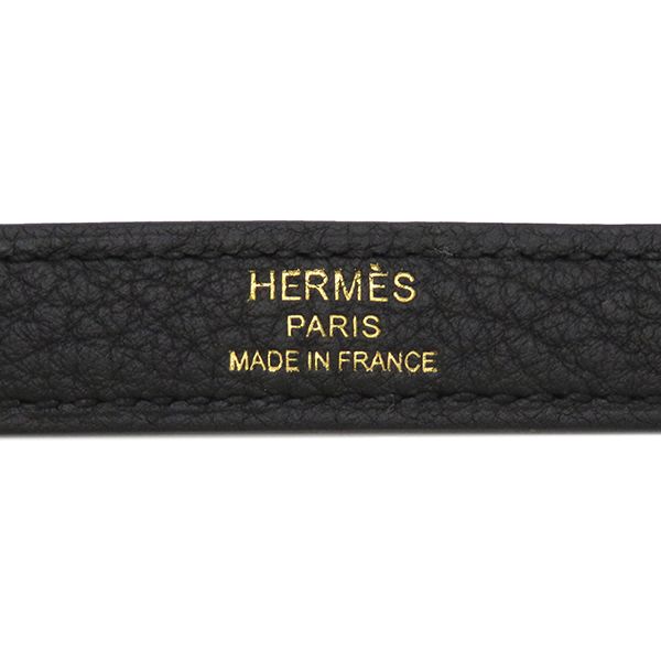 Hermes Shoulder Strap Shoulder Strap Togo Black Gold Hardware Black [storage Bag